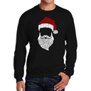 Black XXXL Feliz Navidad Santa Claus - Men's Word Art Crewneck Sweatshirt