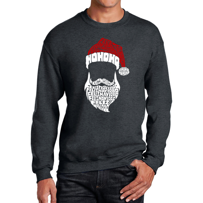 Feliz Navidad Santa Claus - Men's Word Art Crewneck Sweatshirt