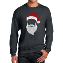 Gray Medium Feliz Navidad Santa Claus - Men's Word Art Crewneck Sweatshirt