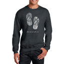Gray Medium Beach Bum - Men's Word Art Crewneck Sweatshirt