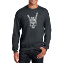 Gray Large Heavy Metal Genres - Mens Word Art Crewneck Sweatshirt
