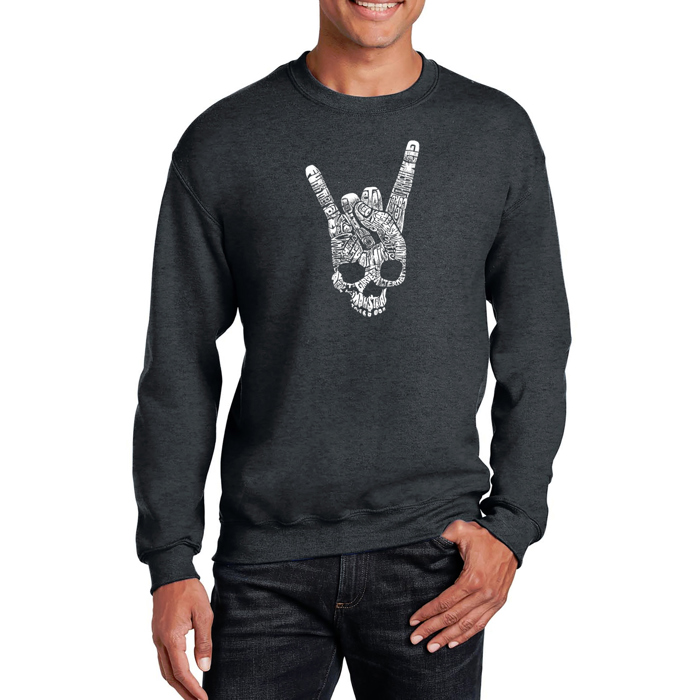 Heavy Metal Genres - Mens Word Art Crewneck Sweatshirt
