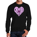 Black XL Forever In Our Hearts - Men's Word Art Crewneck Sweatshirt