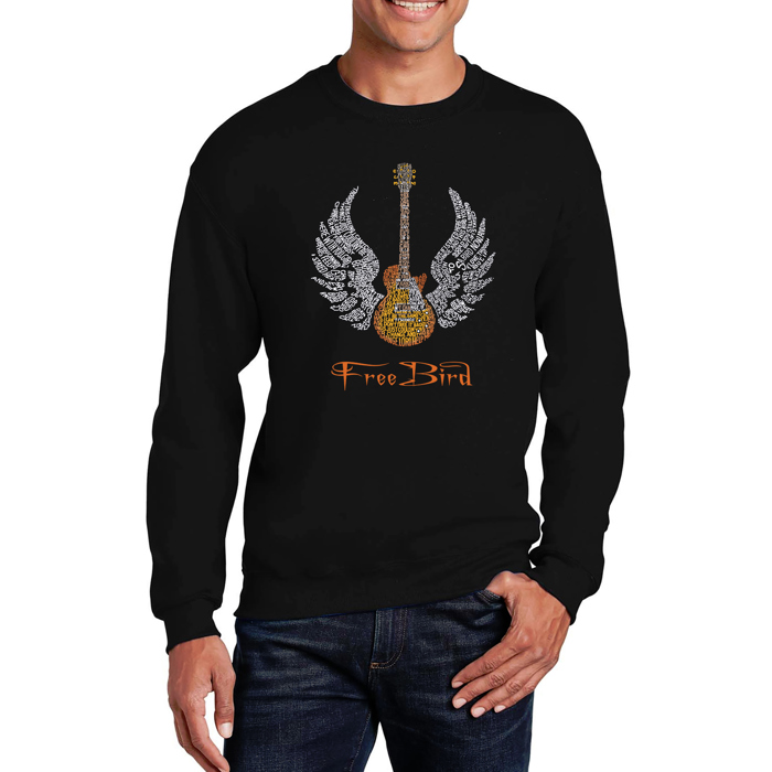 Free Bird - Men's Word Art Crewneck Sweatshirt