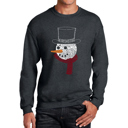  Snowman Face - Men's Word Art Crewneck Sweatshirt