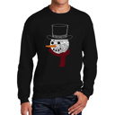 Black XXL Snowman Face - Men's Word Art Crewneck Sweatshirt