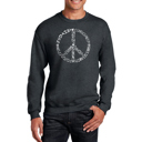  Different Faiths Peace Sign - Mens Word Art Crewneck Sweatshirt