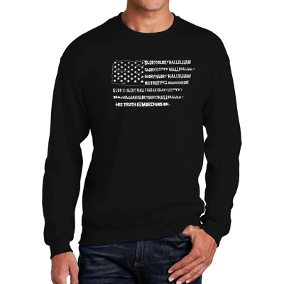 Glory Hallelujah Flag - Mens Word Art Crewneck Sweatshirt