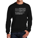Black XXL Glory Hallelujah Flag - Mens Word Art Crewneck Sweatshirt