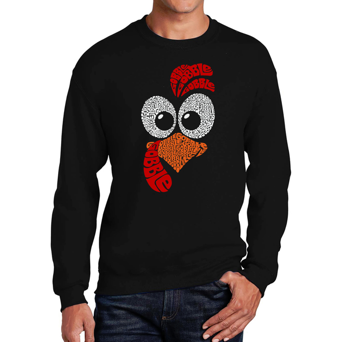 Turkey Face - Men's Word Art Crewneck Sweatshirt