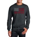 Gray XXL God Bless America - Mens Word Art Crewneck Sweatshirt
