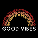  Good Vibes - Mens Word Art Crewneck Sweatshirt