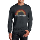  Good Vibes - Mens Word Art Crewneck Sweatshirt