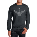 Gray Large Amazing Grace - Mens Word Art Crewneck Sweatshirt