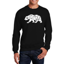  California Bear - Mens Word Art Crewneck Sweatshirt