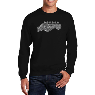Guitar Head - Mens Word Art Crewneck Sweatshirt