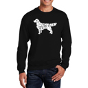 Black XXXXL Golden Retreiver - Mens Word Art Crewneck Sweatshirt