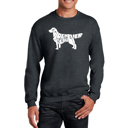 Gray Large Golden Retreiver - Mens Word Art Crewneck Sweatshirt