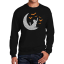 Black XXXXL Lunar Bats - Men's Word Art Crewneck Sweatshirt