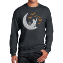 Gray Large Lunar Bats - Men's Word Art Crewneck Sweatshirt