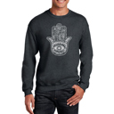 Gray XXXXL Hamsa - Mens Word Art Crewneck Sweatshirt