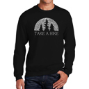 Black XXXL Nature Lover - Mens Word Art Crewneck Sweatshirt