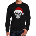 Black XXL Santa Skull - Men's Word Art Crewneck Sweatshirt