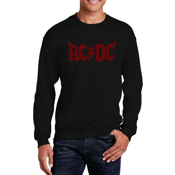 ACDC - Men's Word Art Crewneck Sweatshirt