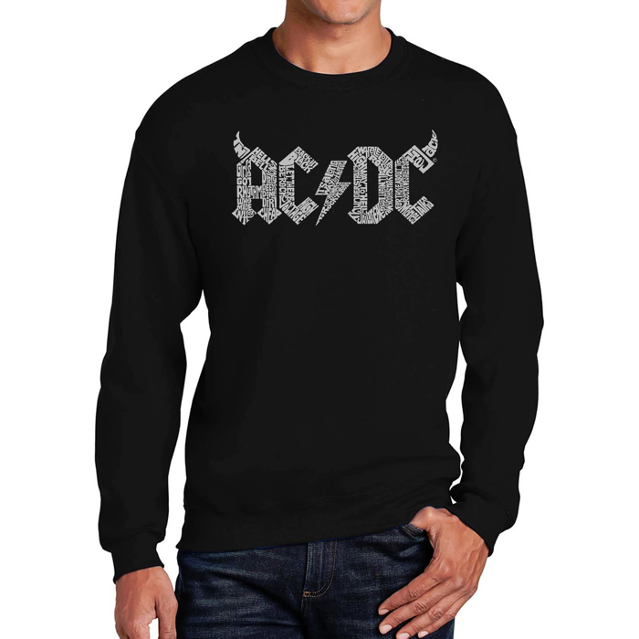 ACDC - Men's Word Art Crewneck Sweatshirt