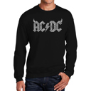 Black Small ACDC - Men's Word Art Crewneck Sweatshirt
