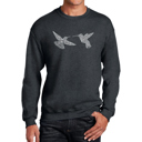 Gray Medium Hummingbirds - Men's Word Art Crewneck Sweatshirt