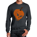 Gray XXL Evil Pumpkin - Men's Word Art Crewneck Sweatshirt