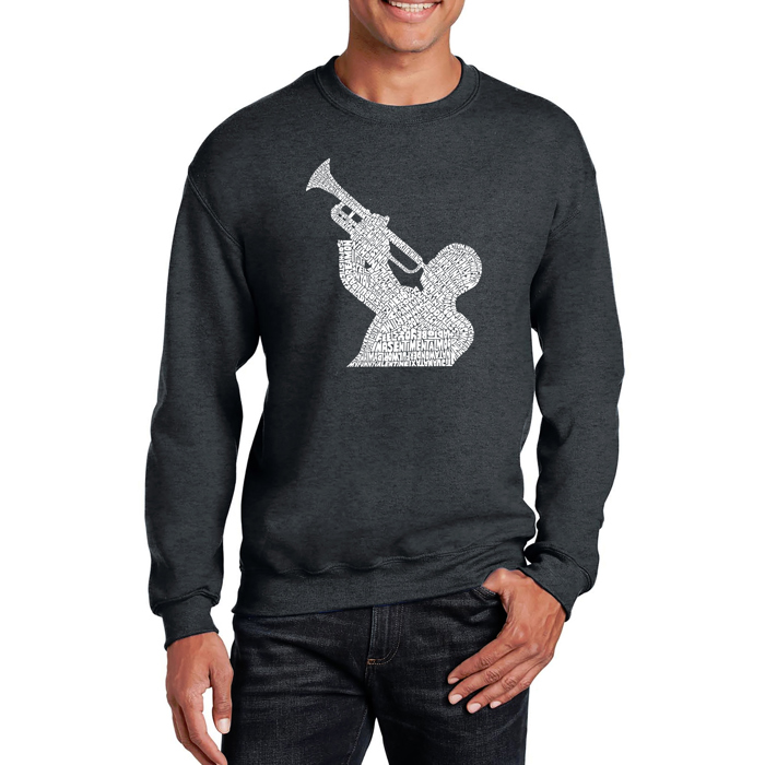All Time Jazz Songs - Men's Word Art Crewneck Sweatshirt