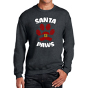 Gray Medium Santa Paws - Men's Word Art Crewneck Sweatshirt