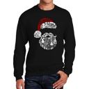 Black XXXL Santa Pics - Men's Word Art Crewneck Sweatshirt