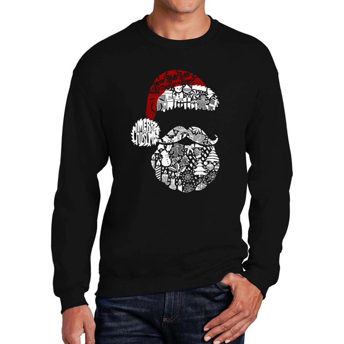 Santa Pics - Men's Word Art Crewneck Sweatshirt