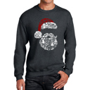 Gray XXXL Santa Pics - Men's Word Art Crewneck Sweatshirt