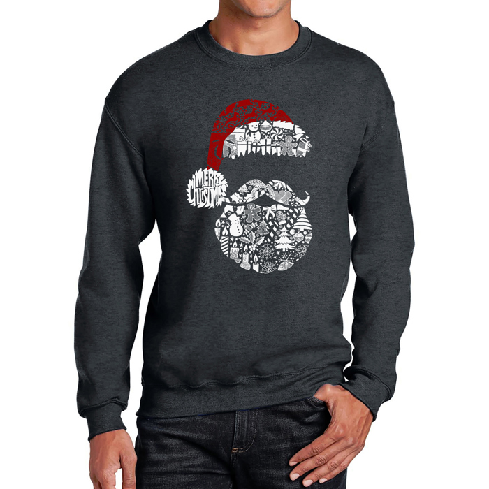 Santa Pics - Men's Word Art Crewneck Sweatshirt