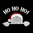  Peeking Santa - Men's Word Art Crewneck Sweatshirt