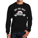 Black Large Peeking Santa - Men's Word Art Crewneck Sweatshirt