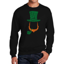 Black XXXL Leprechaun - Men's Word Art Crewneck Sweatshirt