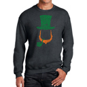 Gray XXL Leprechaun - Men's Word Art Crewneck Sweatshirt