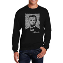 Black XL Abraham Lincoln - Gettysburg Address - Mens Word Art Crewneck Sweatshirt