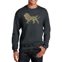  Lion - Mens Word Art Crewneck Sweatshirt