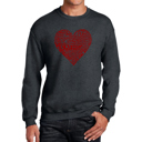 Gray Medium Love Yourself - Men's Word Art Crewneck Sweatshirt