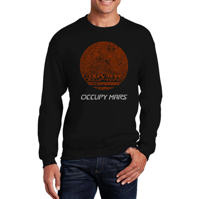 Occupy Mars - Mens Word Art Crewneck Sweatshirt