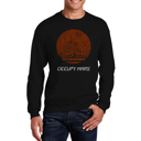 Black Medium Occupy Mars - Mens Word Art Crewneck Sweatshirt