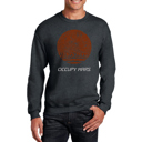 Gray XXL Occupy Mars - Mens Word Art Crewneck Sweatshirt