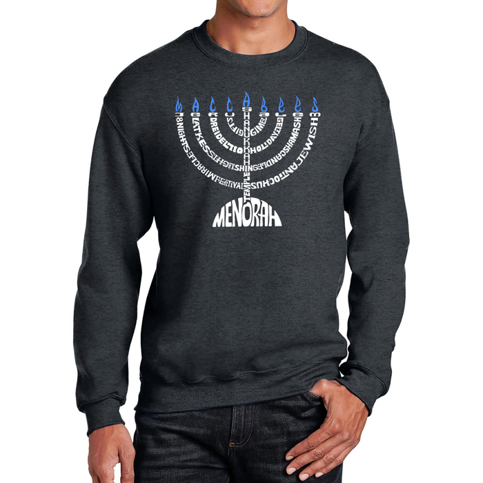 Menorah - Men's Word Art Crewneck Sweatshirt