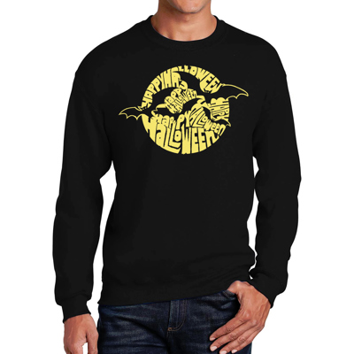 Men's Word Art Crewneck Sweatshirt - Halloween Bats